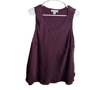 Coldwater Creek Tank Top Women's 1X Purple Sleeveless Round Neck Lightweight